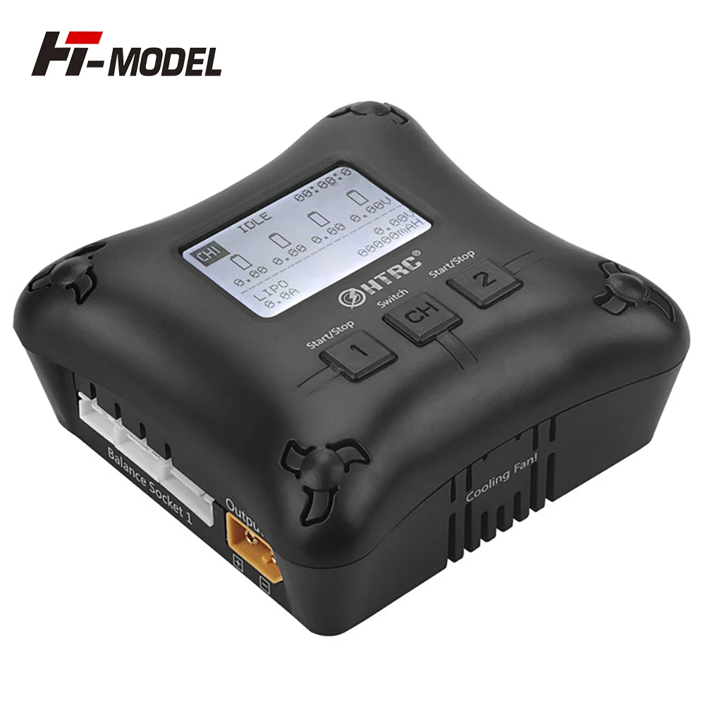 HTRC H4AC DUO 20 Вт x2 2A Mini Port able RC Charger 2 4s Lipo зарядное устройство с двумя портами|lipo battery