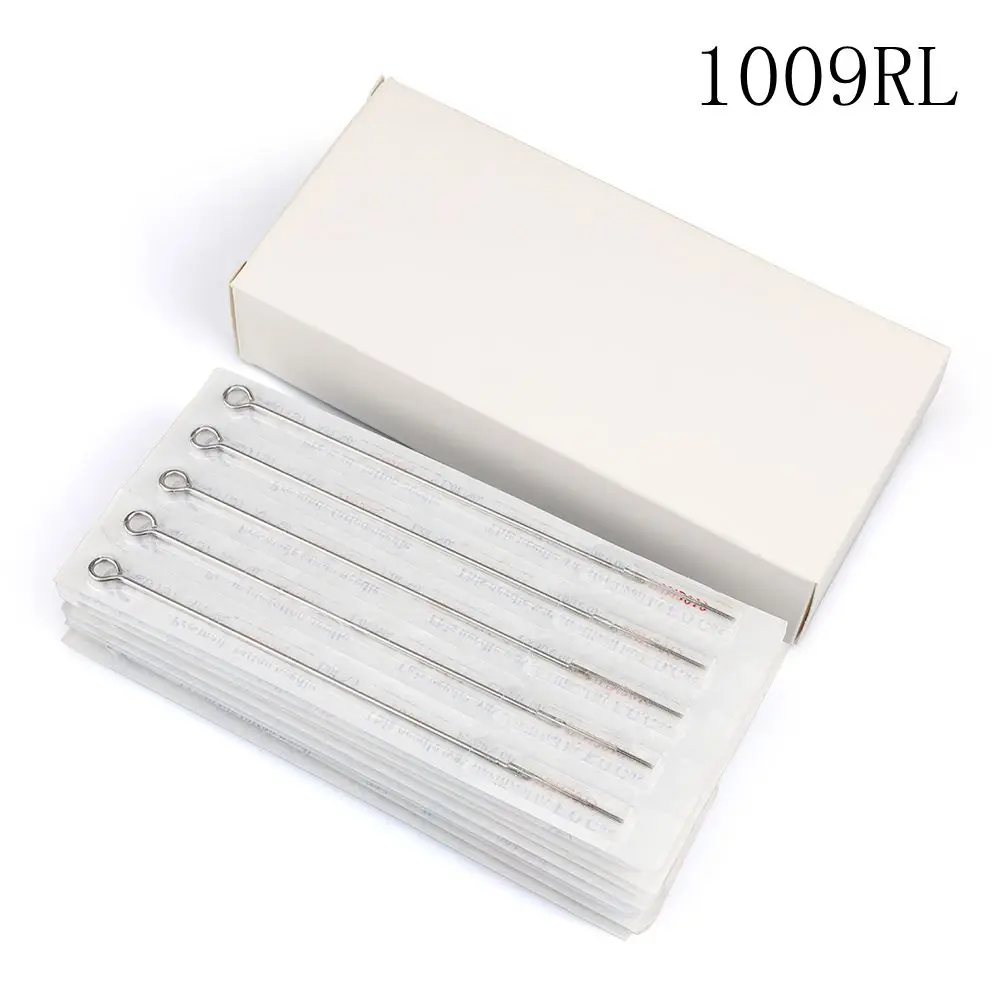 50 шт./корт. Иглы для татуировок 9RL стальные одноразовые стерильные татуировочные