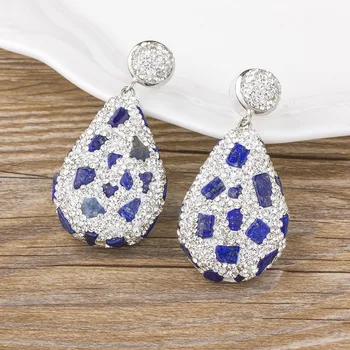 

New Trendy Simple Bridal Dangle Pearl Earrings for Women Silver Color Rhinestone Bride Wedding Water Drop Earrings Jewelry