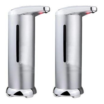 

Automatic Soap Dispenser and Automatic Hand Dispenser for Bathroom and Kitchen Soap Holder Infrared Motion Sensor,Silver