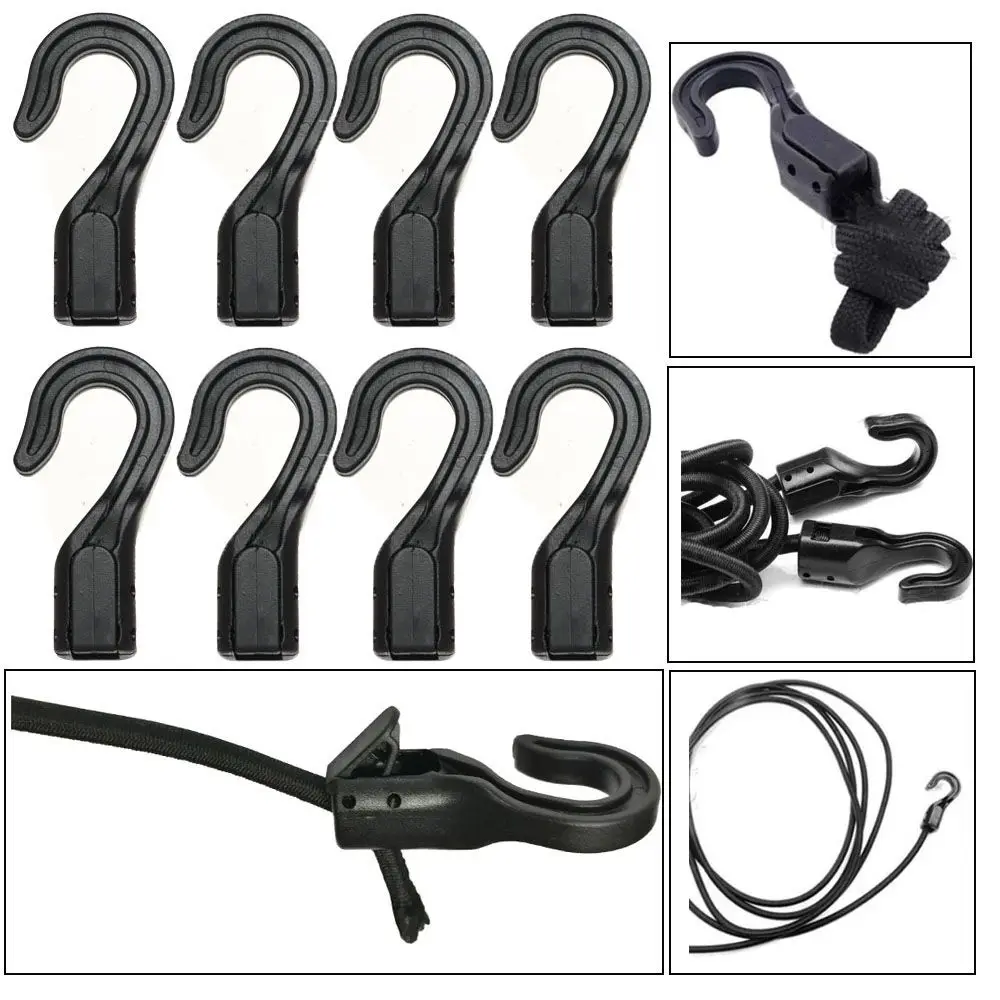 5/10 Pcs Plastic Rope Buckle Open End Cord Straps Hooks Snap Boat Kayak