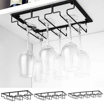 

Wine Glasses Holder Hanging Upside Down Goblet Cup Display Rack Stand Organizer