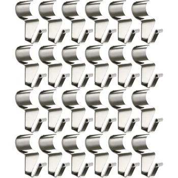 

Vinyl Siding Hooks for Hanging (24 Pack), Heavy Duty Stainless Steel Low Profile No-Hole Hanger Hooks