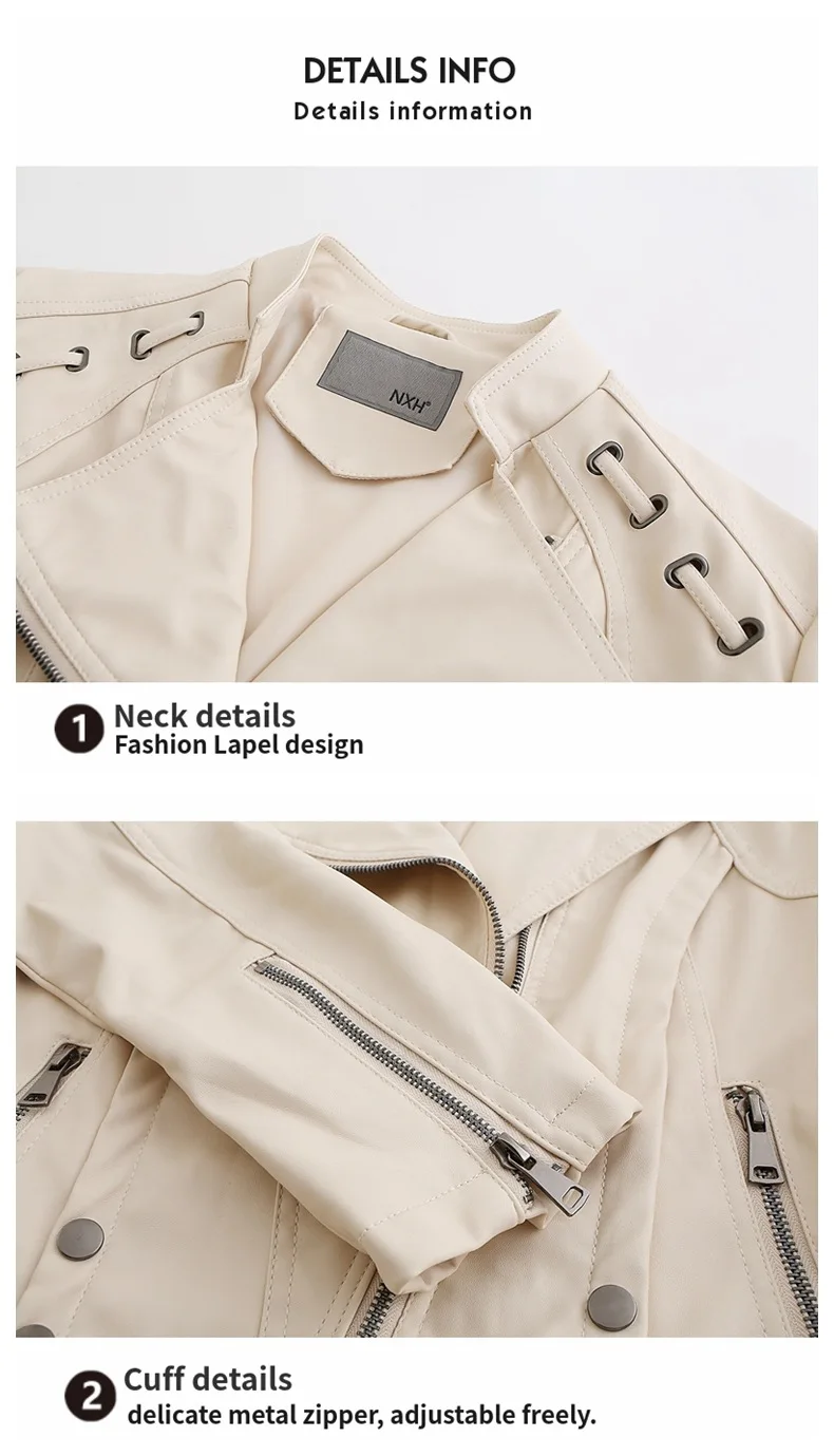 Autumn Winter Women Slim Cool PU Faux Soft Leather Jackets Ladies Basic Zipper Outwear Coat Biker Streetwear Plus Size