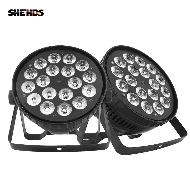 

4pcs 18x18W RGBWA+UV Small Aluminum Alloy LED Par Lighting for DJ Disco Stage Show Nightclub KTV Bar Effect Lights SHEHDS