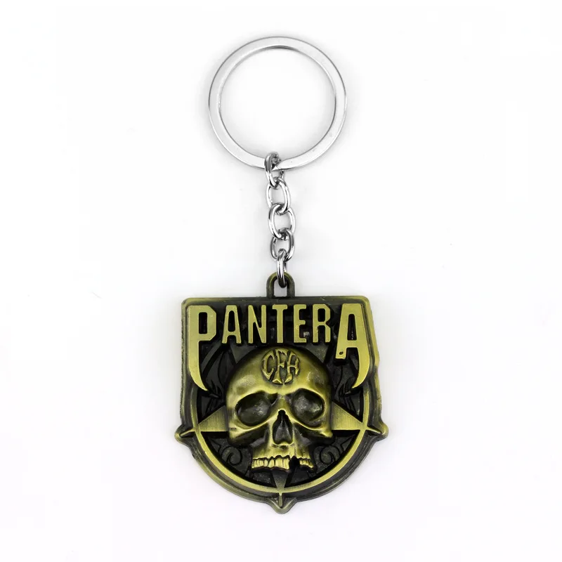 ZXMJ Pantera череп брелок тяжелый металлический браслет креативный фильм периферийный кулон брелок череп для подарка автомобильные аксессуары Горячая Распродажа - Цвет: Bronze