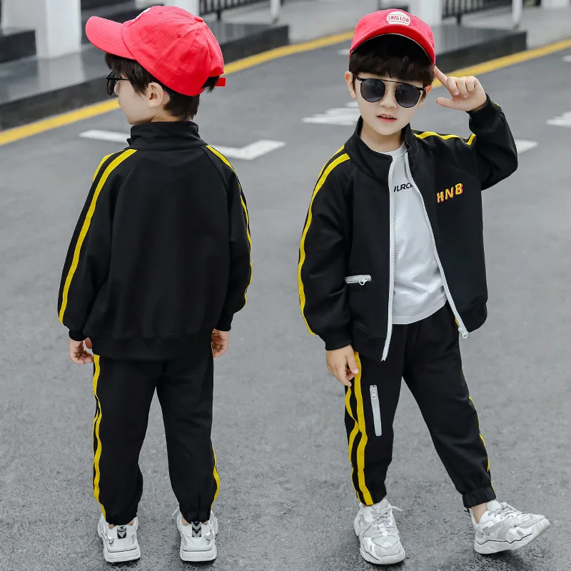 

BOY'S Spring Clothing Set 2020 New Style Korean-style Super Handsome Big Boy Fashion-Style HNB Two-Piece Set 1712c-a19