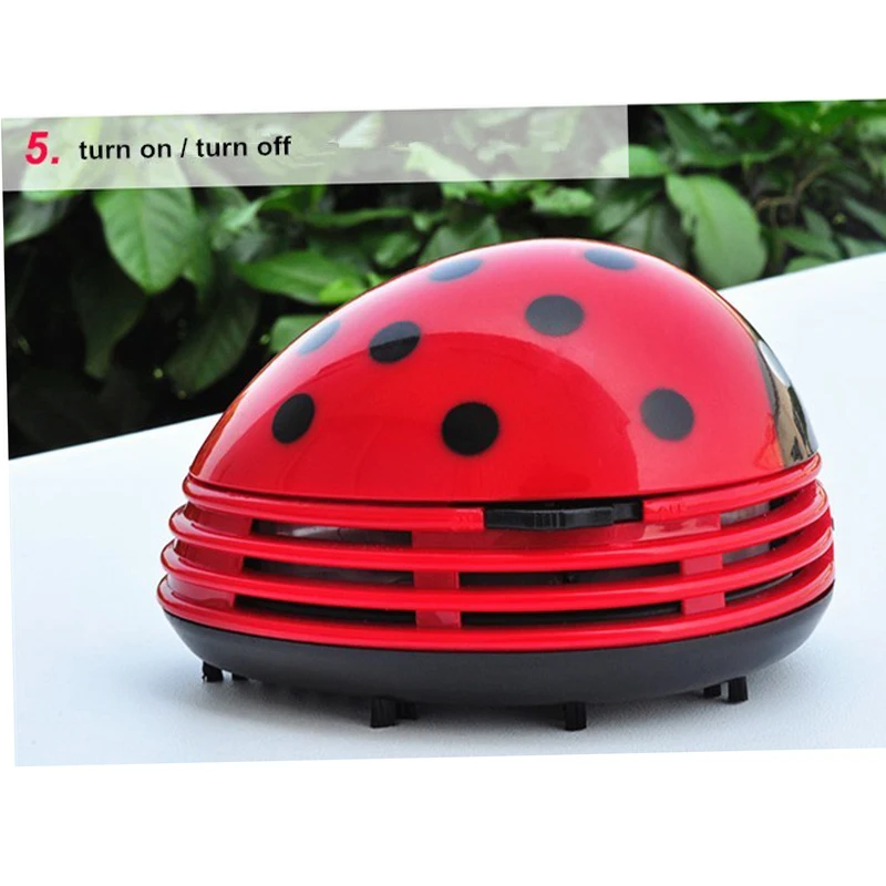 Mini Ladybug Vacuum Cleaner Desktop Coffee Table Vacuum Cleaner Dust Collector For Home Office