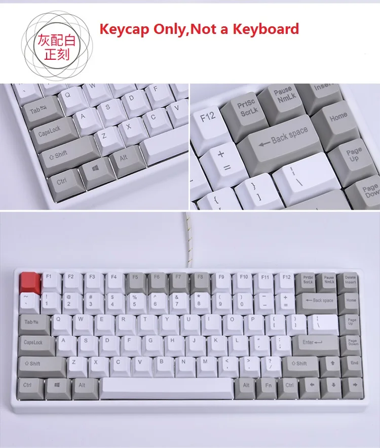 Механическая клавиатура, 84 ключа, мини PBT Keycap Mini84, компактная игровая клавиатура с боковой печатью, клавиши в стиле ретро Dolch Cherry Mx