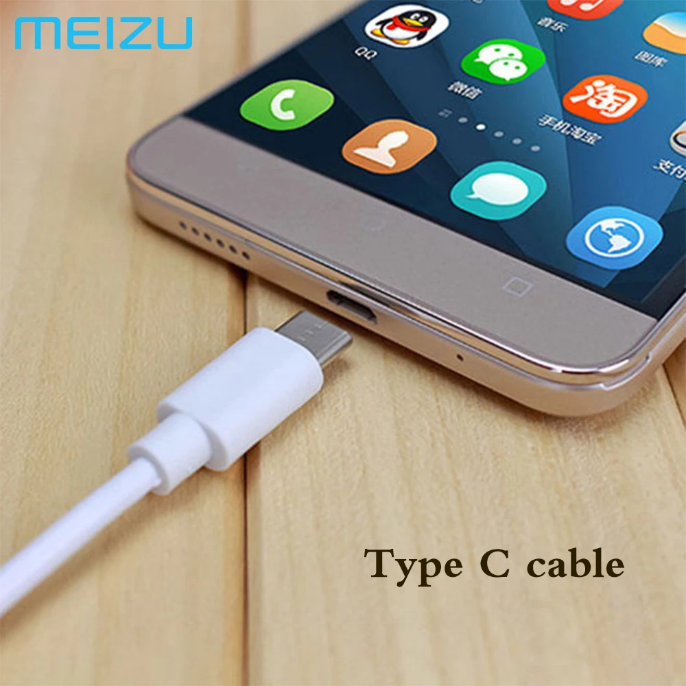 Оригинальный кабель MEIZU 3A type c 100 см шнур для быстрой зарядки и передачи данных meizu