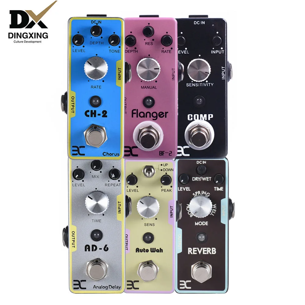 

China Electric Guitar Effect Pedal wholesale delay flanger chorus Auto way reverb comp Accessories guitarra part Group China oem