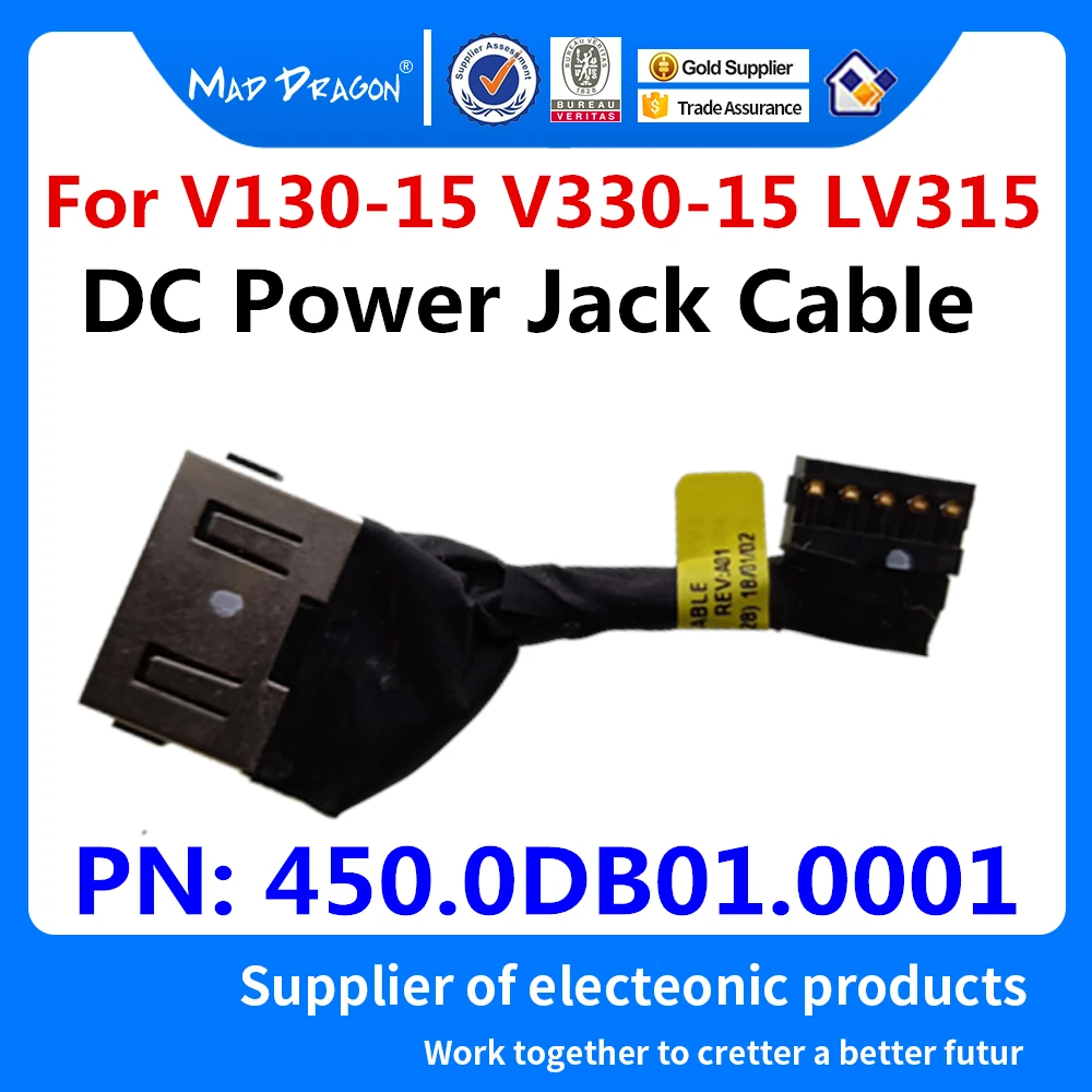 

Новые оригинальные ноутбуки DC IN Cable DC-IN cable DC Power Jack Cable square port для Lenovo V130-15 LV315 PN: 450.0DB01.0001