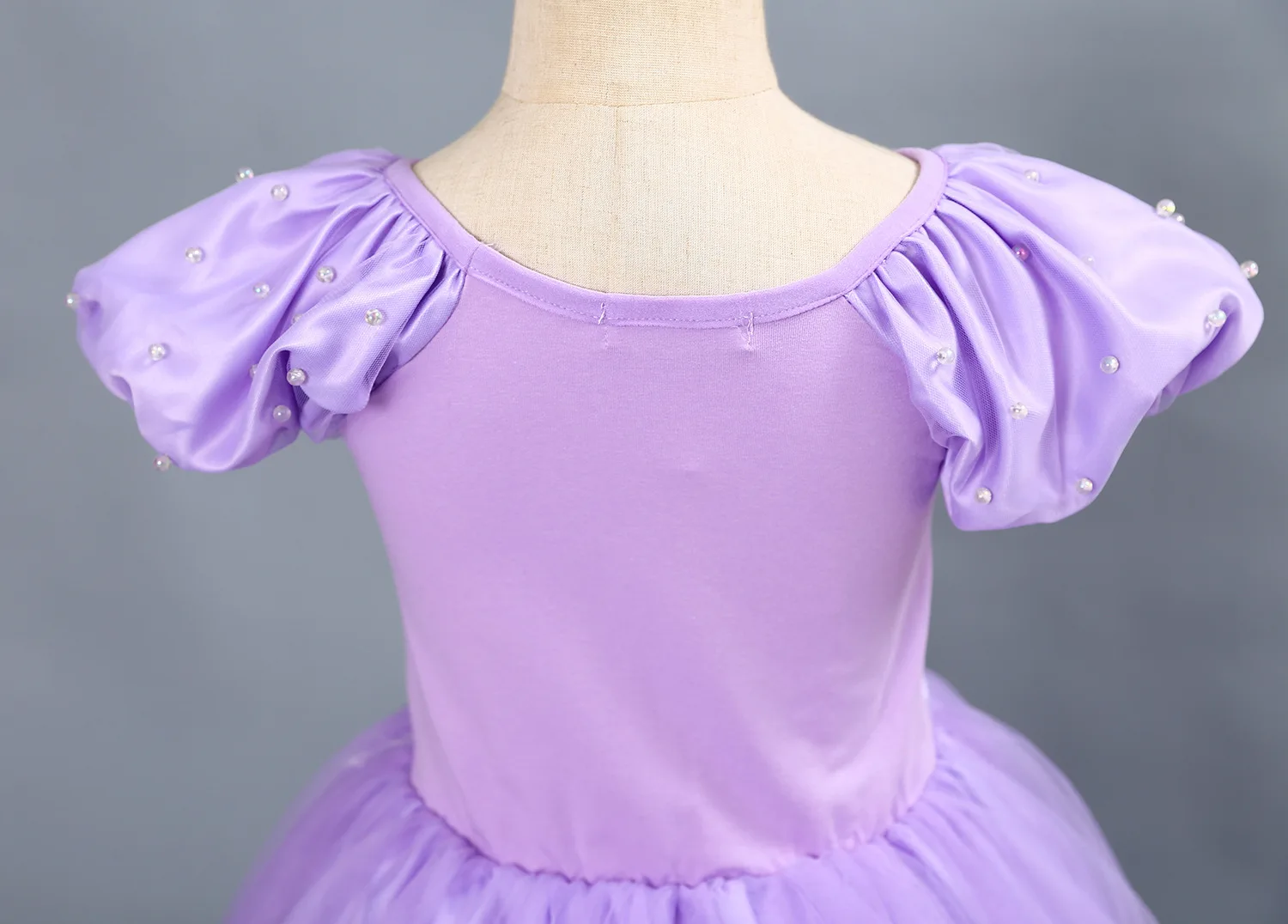 Purple  Princess Sofia Dress for Girl Kids Cosplay Costume Puff Sleeve Layerd Dresses Child Party Birthday Sophia Fancy Costumes long skirt top design for baby girl