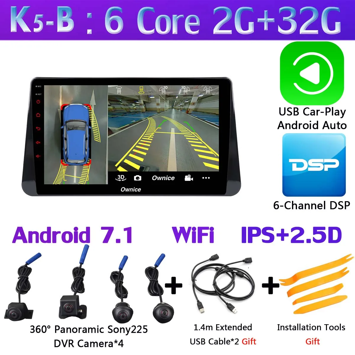 K5-B-CarPlay 10," 360°Panoramic Android автомобильный DVD gps навигации автомобиля радио для Nissan ногами CarPlay DSP 4 аппарат не привязан к оператору сотовой связи - Цвет: K5-B-CarPlay