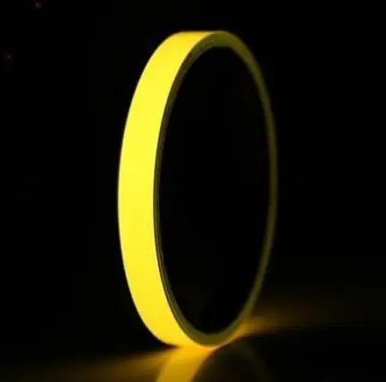 Yellow Светящаяся лента, флуоресцентная цветная самоклеящаяся светоотражающая светящаяся лента в темноте Предупреждение о безопасности, сценическая декоративная лента для дома - Цвет: Yellow
