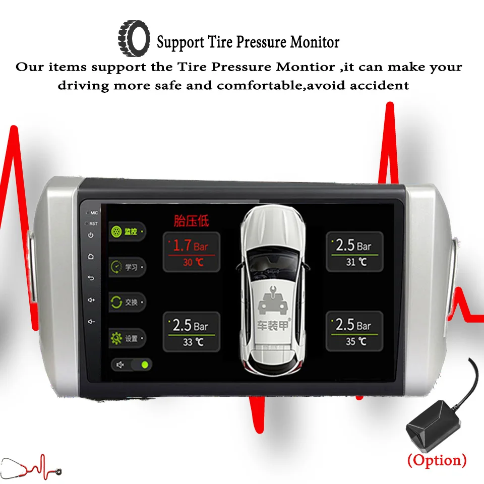 Cheap 2 din Android 9.1 4G+64G car dvd for Toyota INNOVA 2015 2016 2018 2019 9