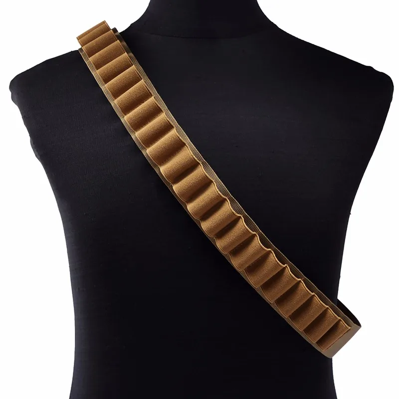 Tactical Military 27 Rounds Cartridge Shoulder Belt Storage Gun