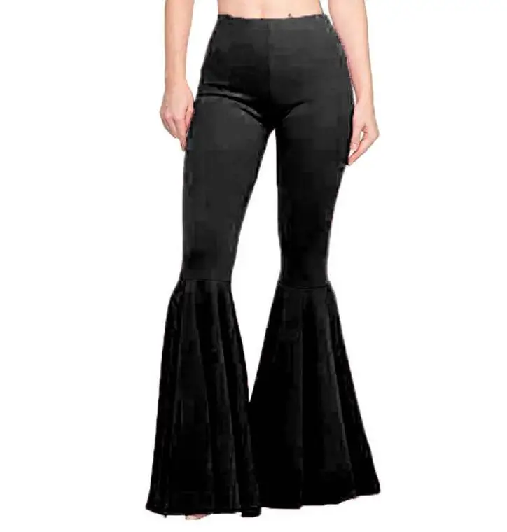 punk african dance Woman Ruffles Hem High Waist Long Flare Pants Party Beach Trousers Leggings  Night Club Outfits  5XL