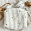 Cotton Mom Bag Organizer Cute Bear Embroidery Mommy Single Bag Zipper Newborn Baby Diaper Bag Nappy Travel Stroller Storage Bag 2