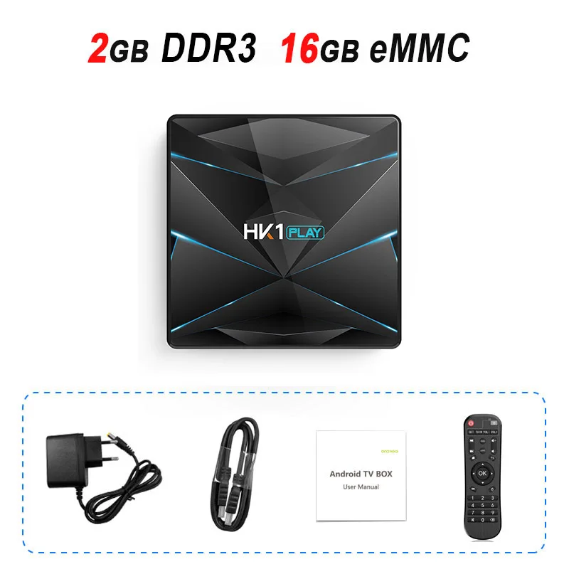 2GB 16GB Android 9,0 tv Box HK1 Play Amlogic S905X2 Четырехъядерный 4 ГБ 32 ГБ 64 Гб 128 ГБ медиаплеер 4K HD телеприставка HK1play Smart tv box - Цвет: 2GB 16GB