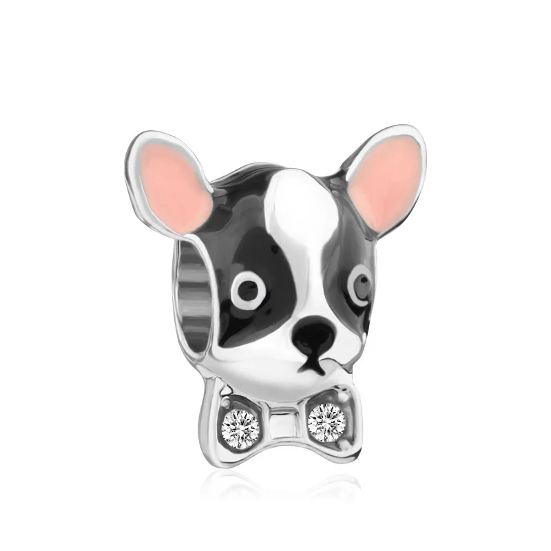 Очаровательные бусины в виде собаки пудель лабрадор и бульдог мопса бижутерия