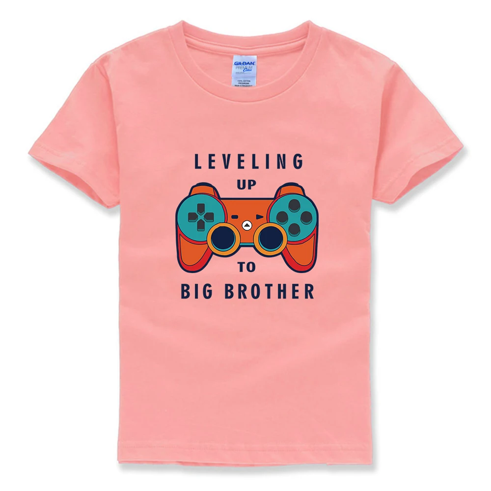 Короткая рубашка с круглым вырезом «Big Brother»; футболка с круглым вырезом для малышей и подростков; серый цвет; Рождественская одежда для детей