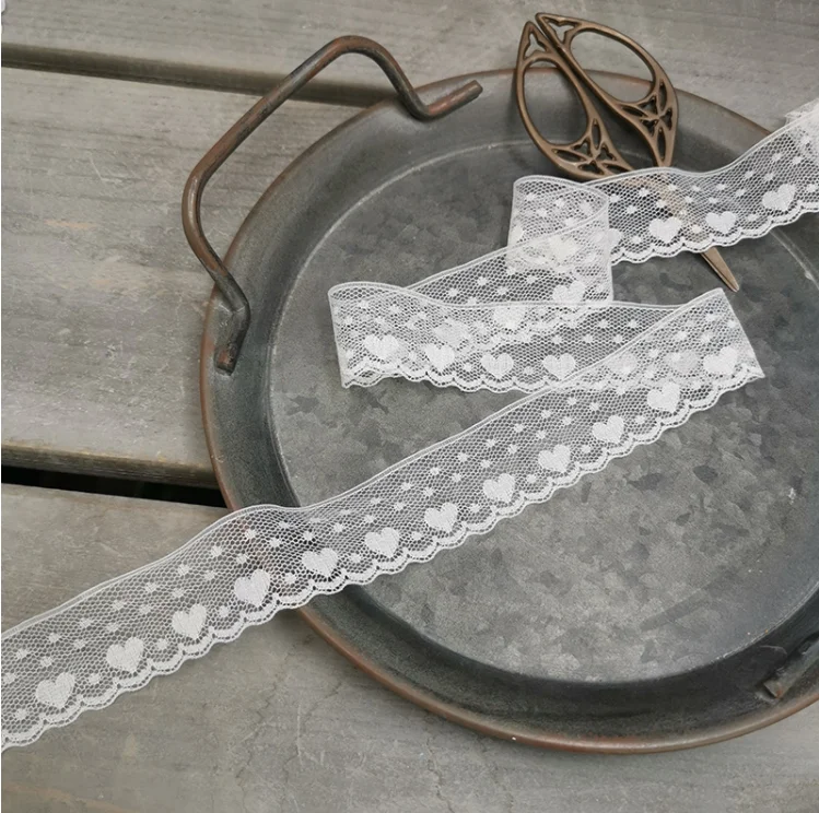 4 Meters Lace Ribbon Fabric Webbing Decoration Gift Packing Polyester Material DIY Accessories