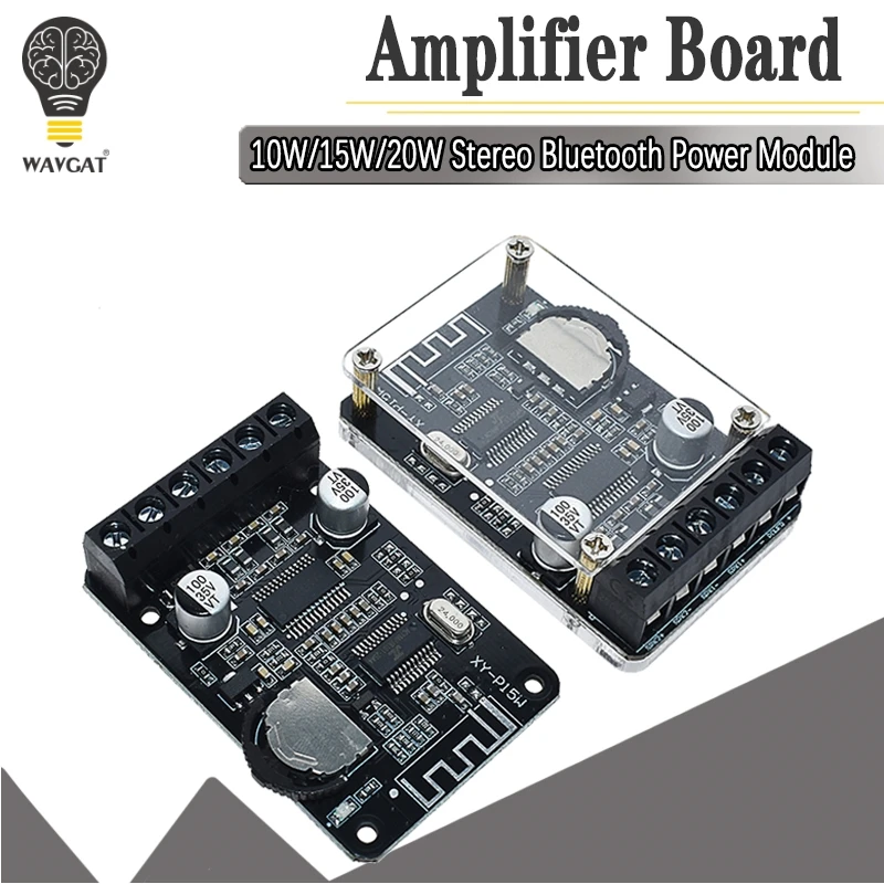 

Stereo Bluetooth Power Amplifier Dual-Channel Board 12V 24V 10W 15W 20W Bluetooth Receiver Module for DIY