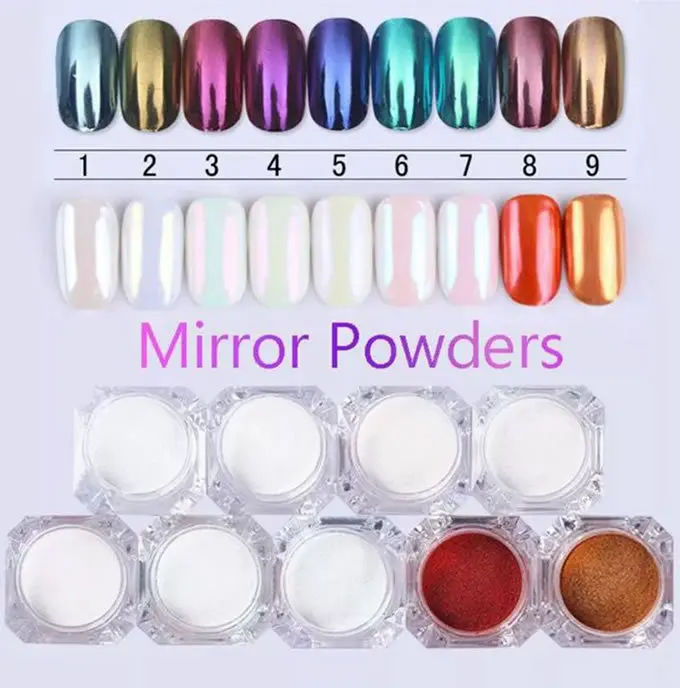 Nails Art Dip порошок для ногтей Блеск для ногтей голографический лак для маникюра сухой хромовый пигмент погружающийся порошок UW002