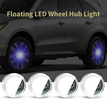 

For HYUNDAI 59mm 4X Hub Light Car Wheel Caps Light Center Cover Lighting Cap Floating Illumination LED bulb auto car styling