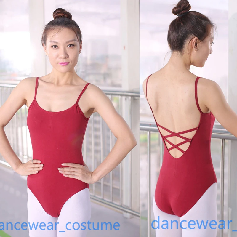 Adult Ladies Ballet Leotards Cotton Gymnastics Dance Body Leotard Women