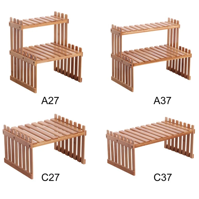 1/2 ярусов, Настольный держатель для цветочных горшков, маленькая настольная подставка для цветов, домашняя, для балкона, напольная подставка, подставка для растений, подставка для цветов, Бамбуковая
