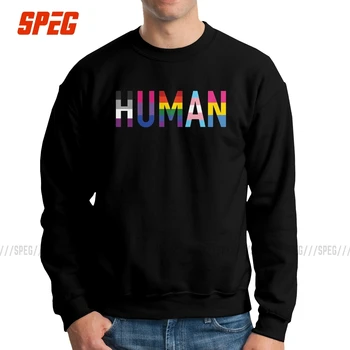 

Human LGBT Men's Sweatshirts Gay Pride Pansexual Asexual Bisexual Vintage 100% Cotton Pullover Birthday Present Hoodie Clothing