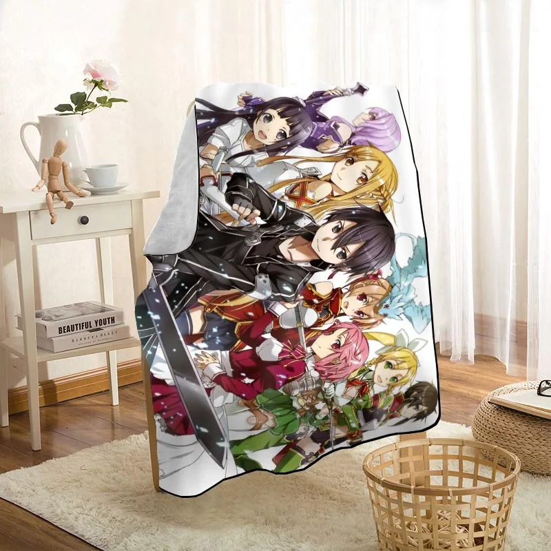 New Arrival Sword Art Online Blankets Printing Soft Blanket Throw On