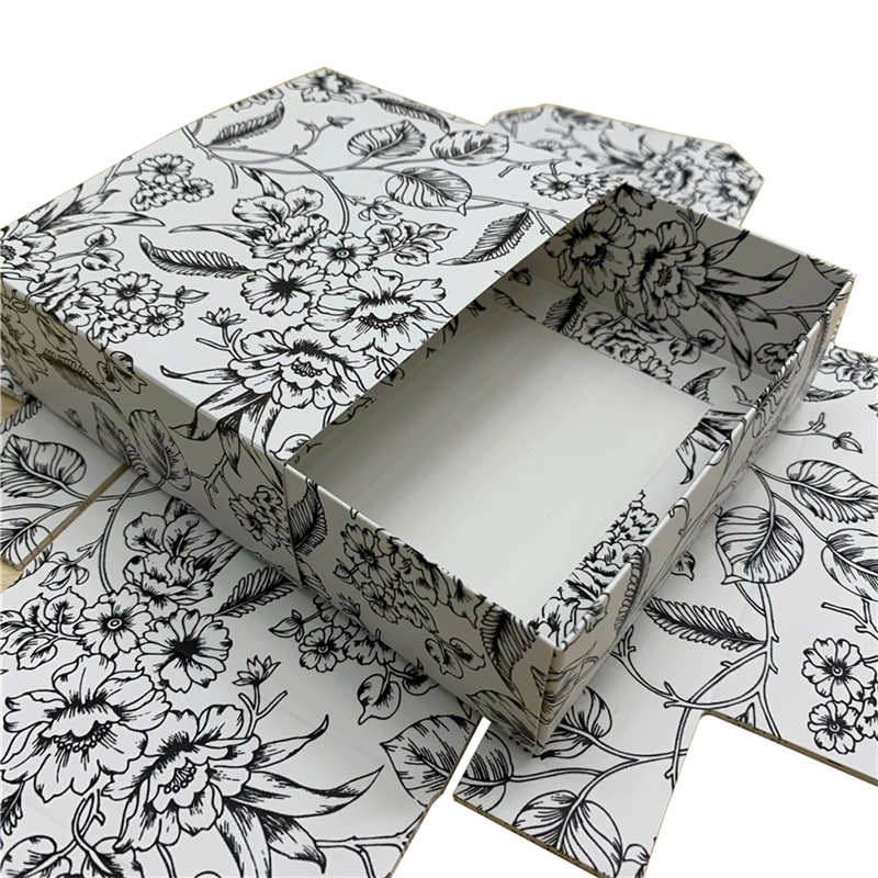 

10pcs DIY Gifts Packaging Elegant Folding Drawer Paper Box with Sleeves Free Shipping