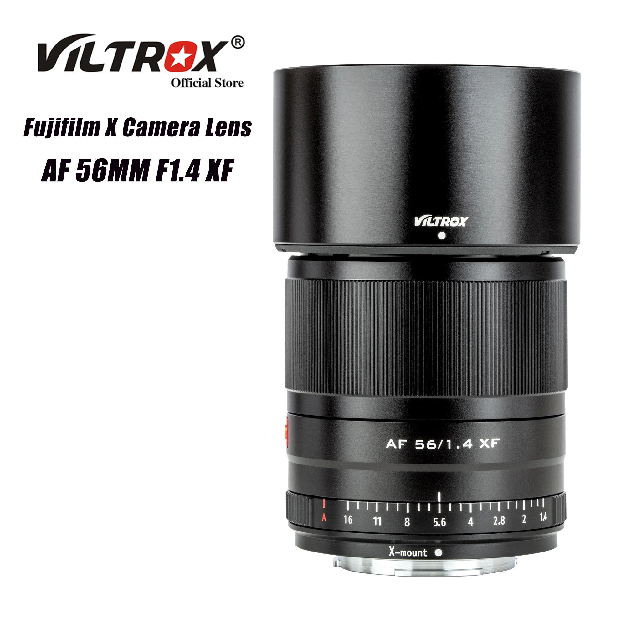 

Viltrox 56mm F1.4 Auto Focus Portrait Large Aperture Lens Telephoto Lens for Fujifilm Fuji X Mount Camera Lens X-T30 X-T3 X-T4