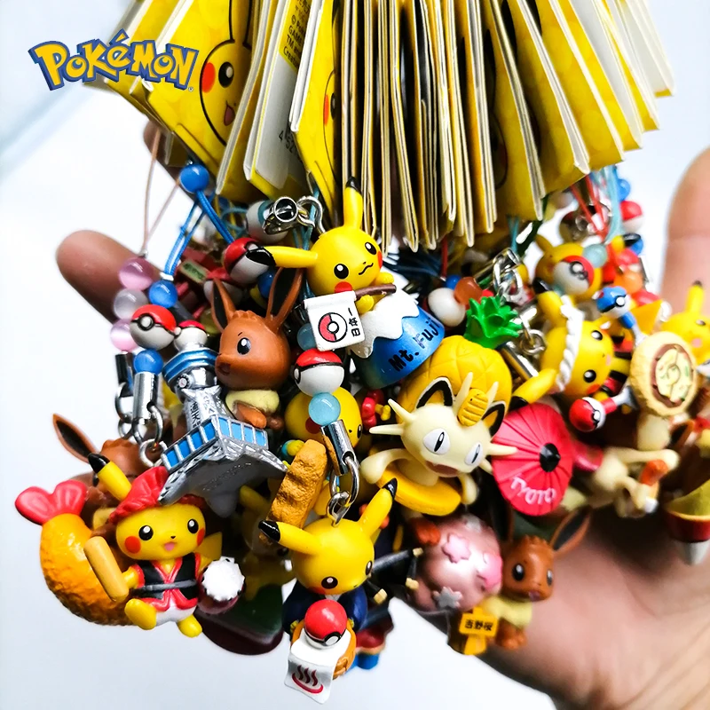 godzilla toys Pokemon Keychain Pikachu Action Figure Japanese series Pokemon Elf Series Children Toy Christmas Gifts DIY Keychain he man toys