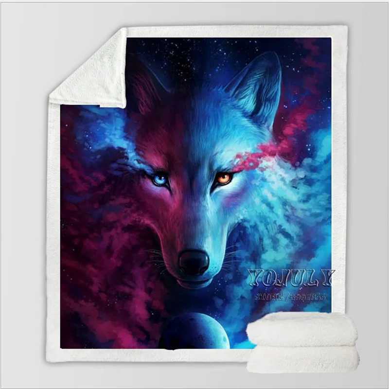 YOJULY Новое "Fantasy Wolf" harajuku дети взрослые 3D печатное одеяло диван одеяло покрывало путешествия постельные принадлежности модный фирменный магазин-аутлет K17