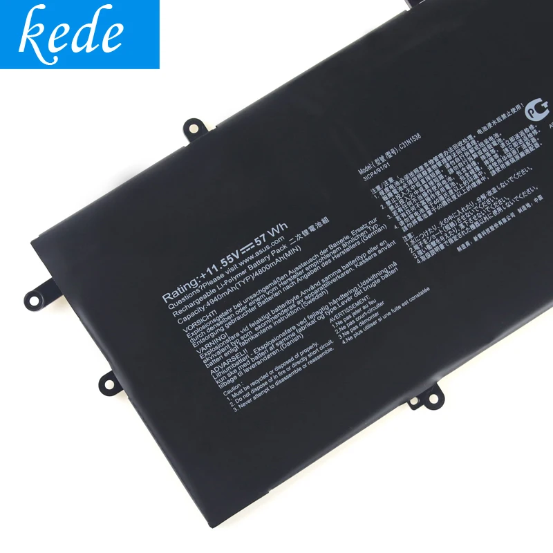 Kede Оригинальный аккумулятор для ноутбука C31N1538 Asus ZenBook Q324UA UX360UA встроенный 11 55 в