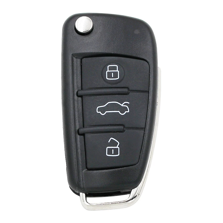 Модернизированный складной дистанционный ключ 3 кнопки 433 МГц с чипом ID48 для Audi A1 TT R8 Q3 P/N: 8X0 837 220 D