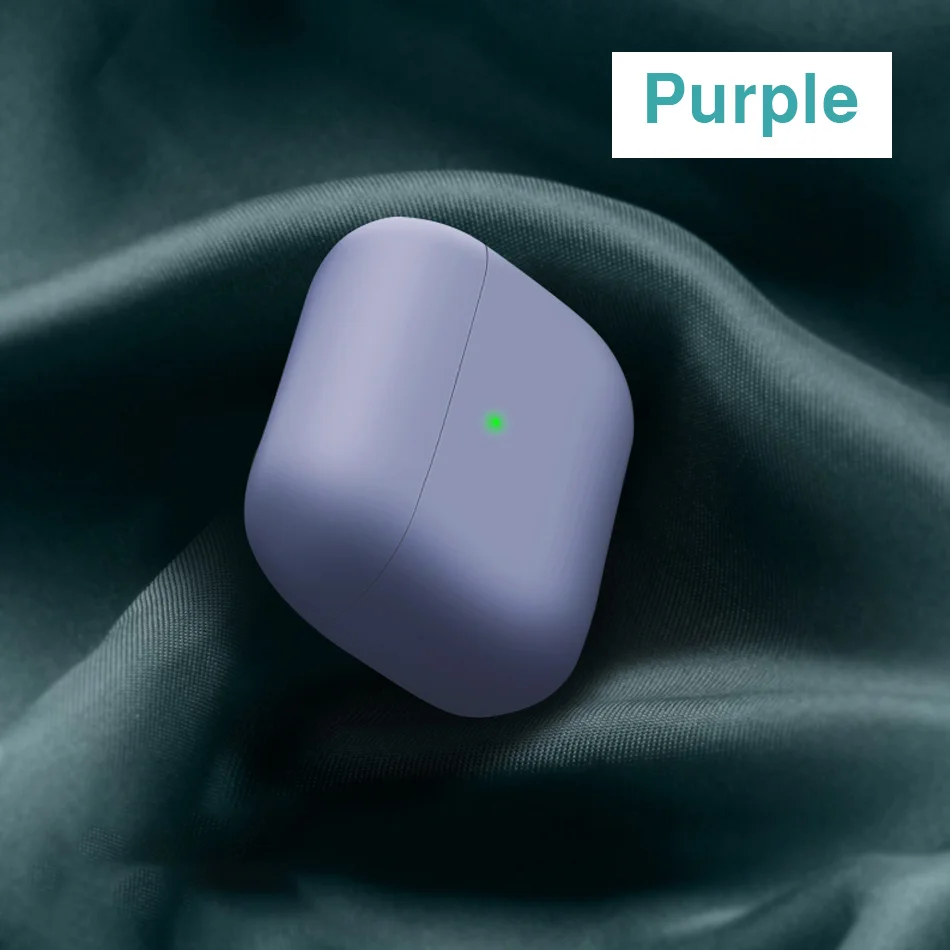 Роскошный Официальный чехол для наушников для Apple Airpods Pro, мягкий силиконовый чехол для Airpods Pro, беспроводной чехол с Bluetooth - Цвет: Purple