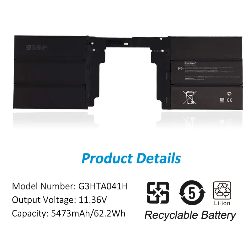 Kingsener G3hta040h G3hta041h Bateria do Portátil para Microsoft Surface Book 2nd Gen 15 1793 Teclado 11.36v 5473mah Baterias p/ laptop - Imagem 2