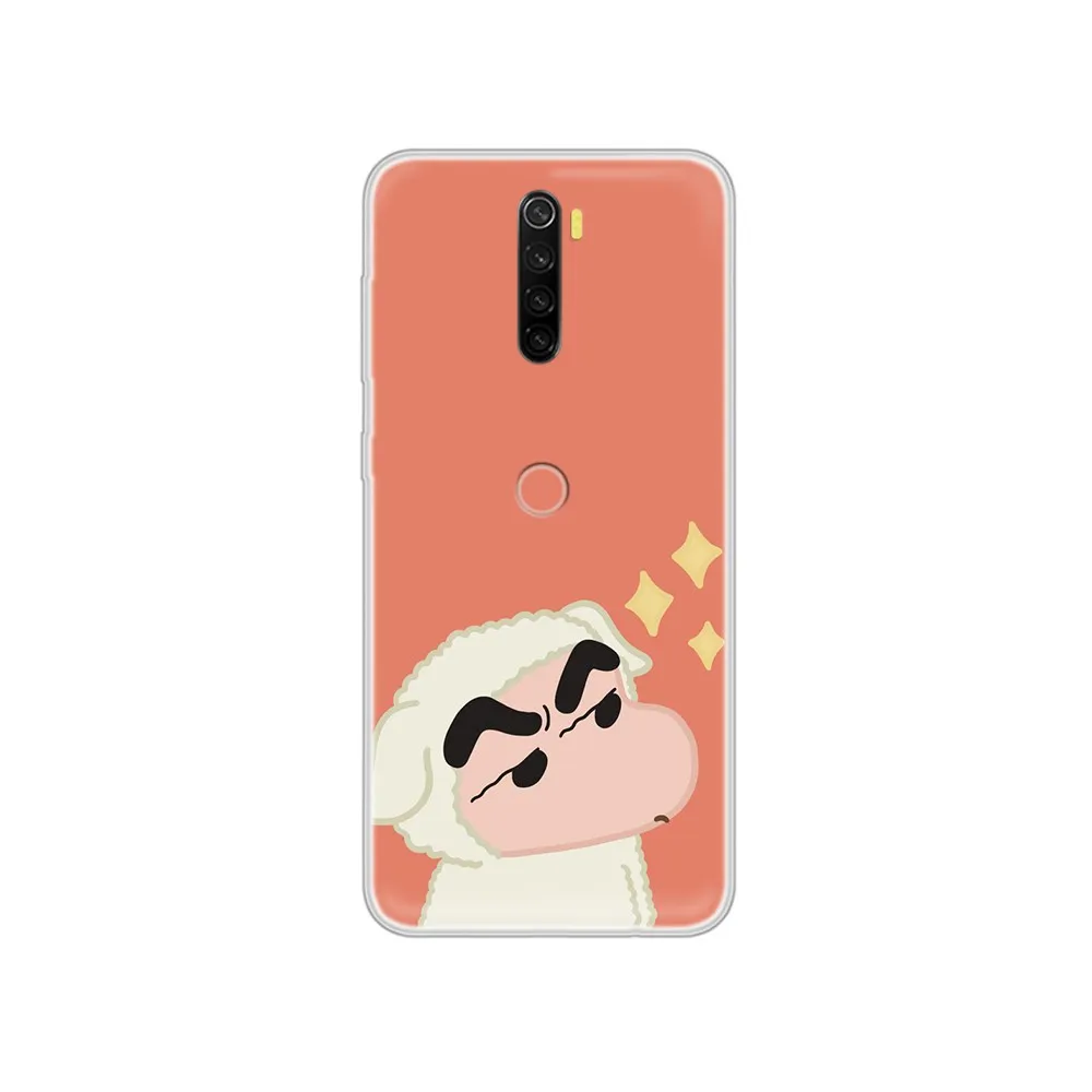 Аниме милые карандаши Shinchan мягкий чехол Etui Прозрачный для телефона XIAOMI Redmi Note 3 4 5 6