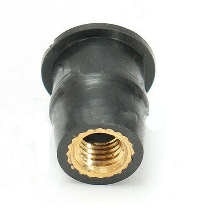 Motorcycle Screws Bolts Accessories M4 M5 M6 Metric Rubber Well Nuts Windscreen Fairing Cowl Anodized Aluminum 10PCS, auto accessories,motorcycle accessories,motorcycle fasteners,motorcycle screws