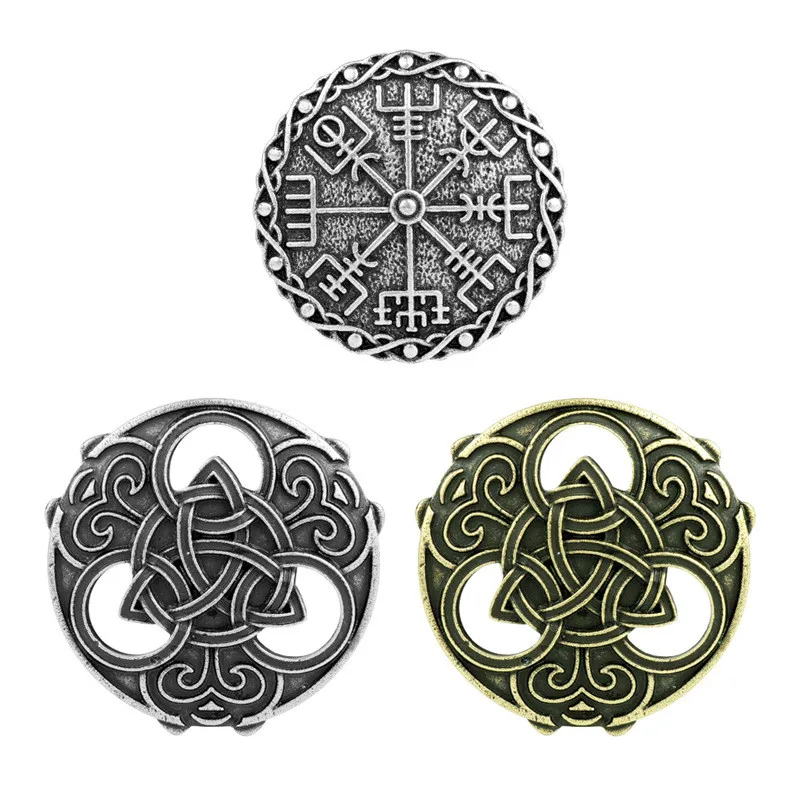 Косплей, круглый знак Викинга, брошь, значок, булавка, скандинавский пират, модные аксессуары для мужчин и женщин, ювелирные изделия, подарок