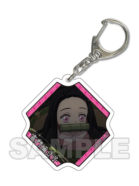 07 Японское аниме Demon Slayer: Kimetsu no Yaiba Kamado Tanjirou Nezuko Zenitsu Inosuke косплей брелок акриловая фигурка кулон подарок - Цвет: 07