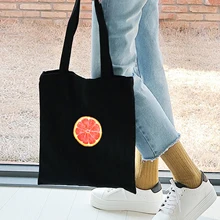Холщовая Сумка через плечо для женщин Женская эко многоразовая тканевая хозяйственная сумка женская пляжная сухая фруктовая графическая печать литературная