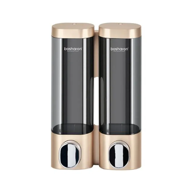 double gold Vidric Мода 300 мл емкость ABS дозатор жидкого мыла настенный дозатор мыла для ванной комнаты Аксессуары для отелей - Цвет: double gold