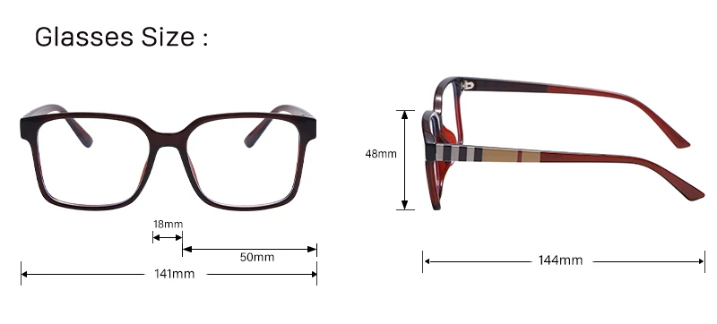 Retro Square Anti Blue Light Optical Reading Glasses Frames for Men Women Fashion Computer Prescription Eyeglasses