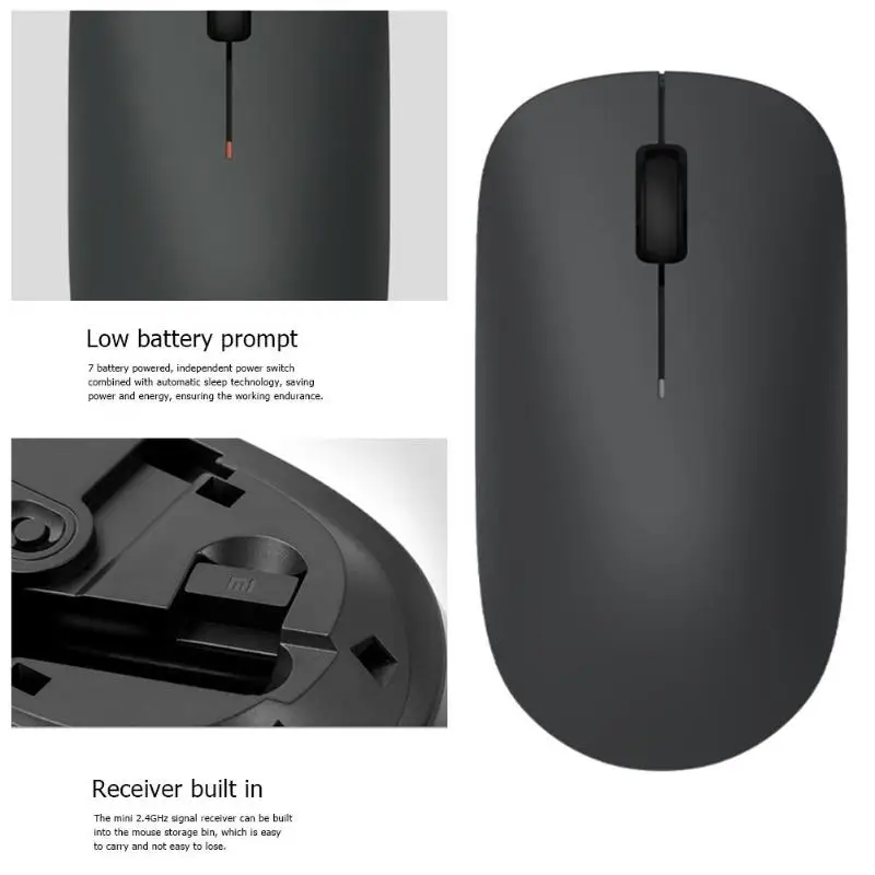 Xiaomi беспроводная мышь Lite 2,4 GHz 1000 dpi эргономичная оптическая портативная компьютерная мышь USB приемник офисные Игровые Мыши для ПК ноутбука